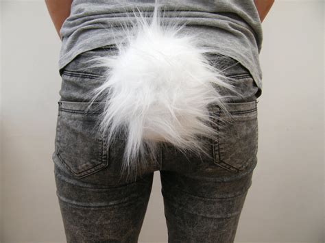 rabbit costume tail|super fluffy bunny tail.